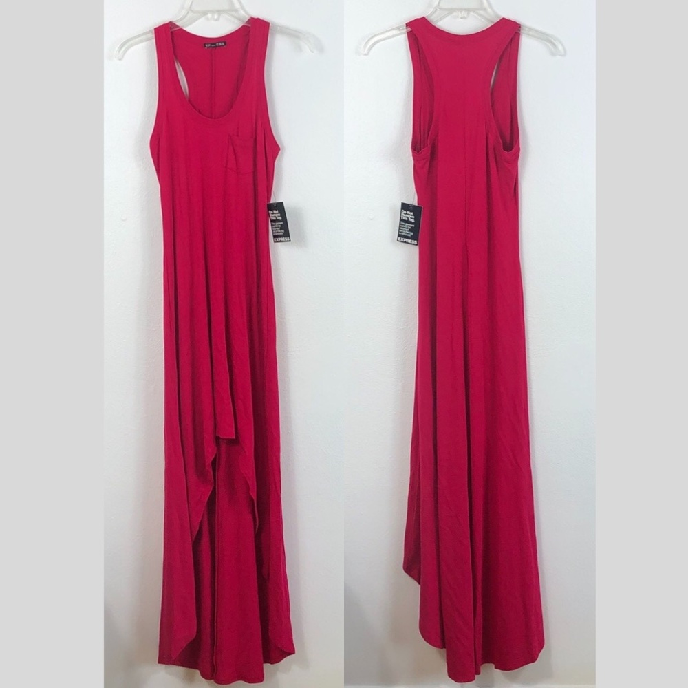 Express Sleeveless Racerback High Low Tank Dress